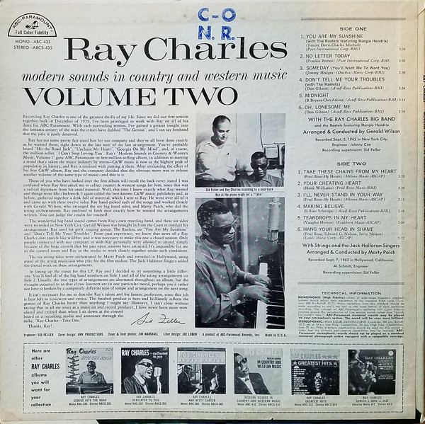 Ray Charles - Modern Sounds In Country And Western Music (Volume Two) | ABC Records (ABC-435) - 2