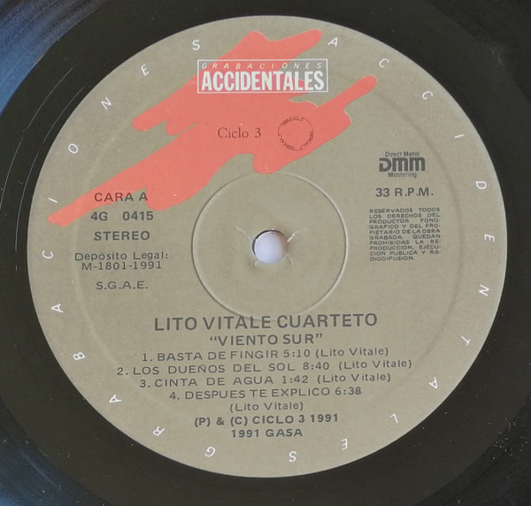 Lito Vitale Cuarteto - Viento Sur | Gasa (4GA-0415) - 3