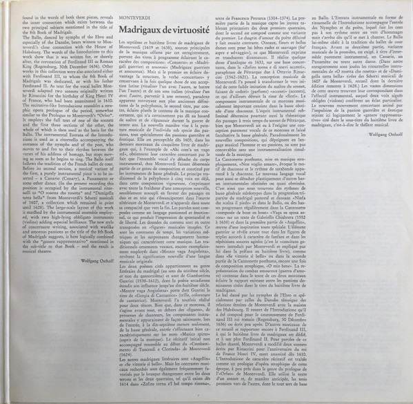 Claudio Monteverdi - Nigel Rogers · Ian Partridge · Christopher Keyte , Monteverdi-Chor Hamburg · Jürgen Jürgens - Virtuose Madrigale | Archiv Produktion (2533 087) - 2