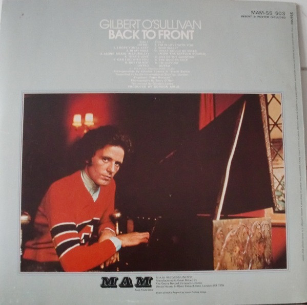 Gilbert O'Sullivan - Back To Front | MAM (MAM-SS.503) - 2