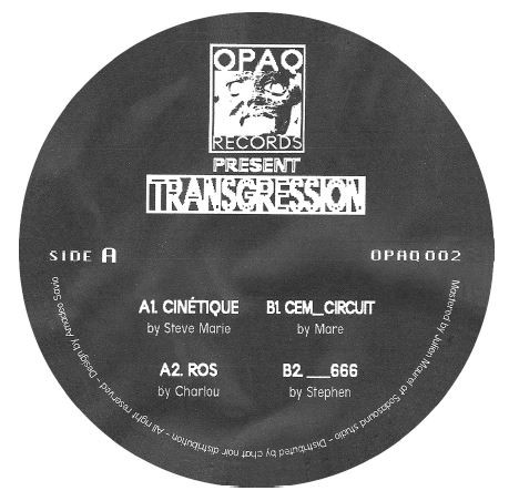 Various - Transgression EP | OPAQ Records (OPAQ-002)