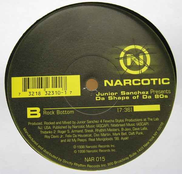 Junior Sanchez - Da Shape Of Da 80s | Narcotic (NAR 015) - 4