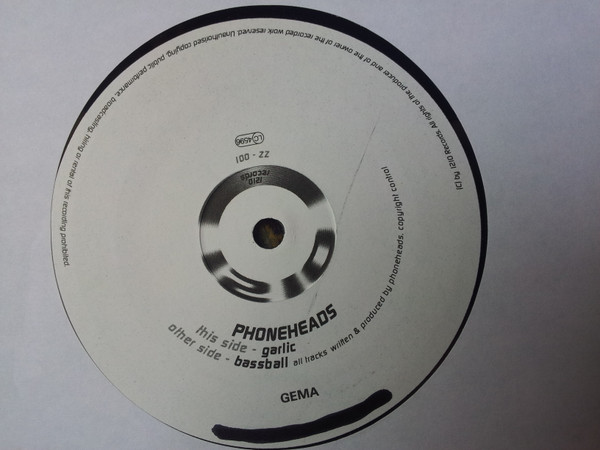 Phoneheads - Garlick / Bassball | 1210 Records (ZZ 001) - main