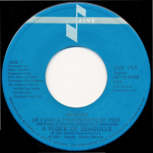 A Flock Of Seagulls - Wishing (If I Had A Photograph Of You) | Jive (JIVE 25X)