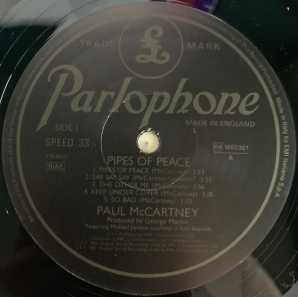 Paul McCartney - Pipes Of Peace | Parlophone (64 1652301) - 2