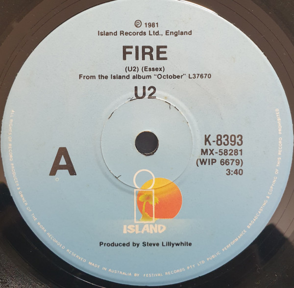 U2 - Fire | Island Records (K-8393)