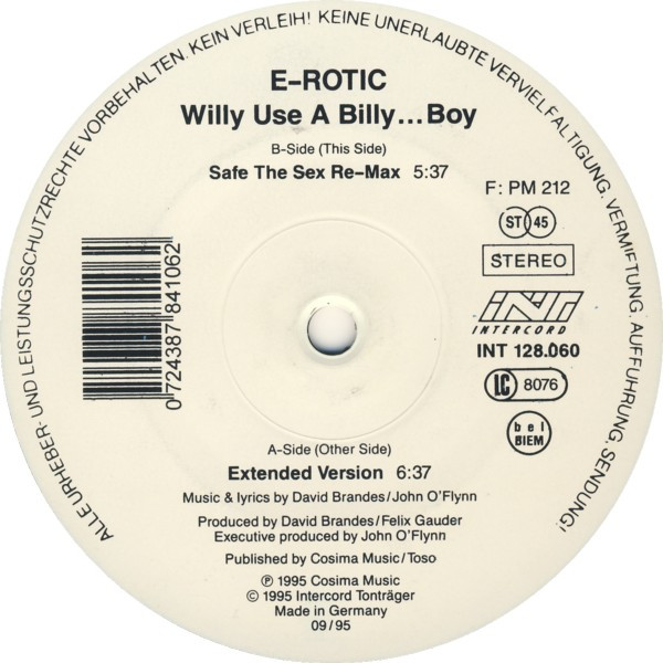 E-Rotic - Willy Use A Billy... Boy | Blow Up (INT 128.060) - main