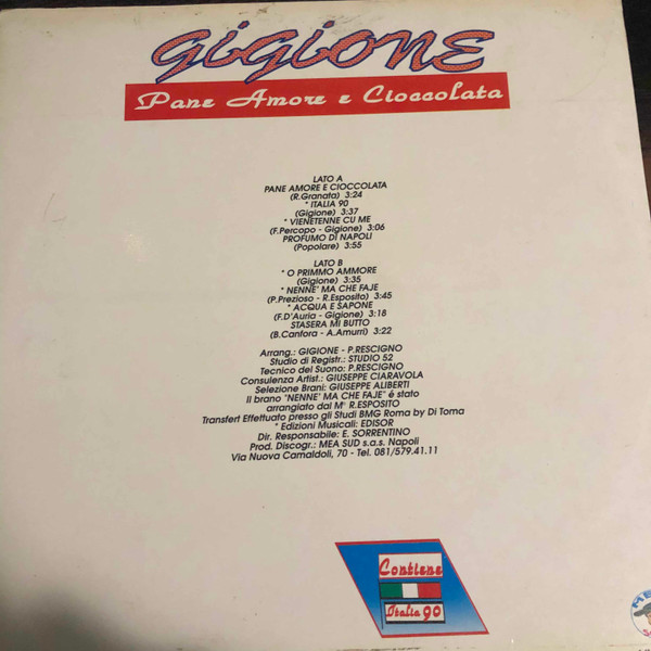 Gigione - Pane Amore E Cioccolata | MEA Sound (VLP 676) - 2