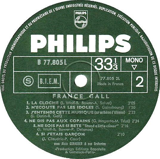France Gall - France Gall | Philips (B 77 805 L) - 4