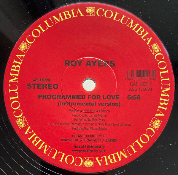 Roy Ayers - Programmed For Love | Columbia (CAS 2323P) - 2
