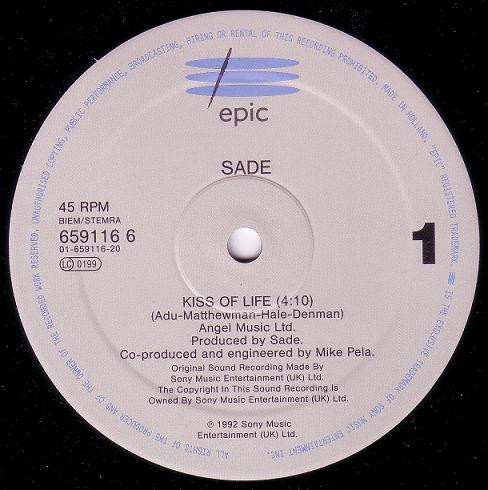 Sade - Kiss Of Life | Epic (659116 6) - 2