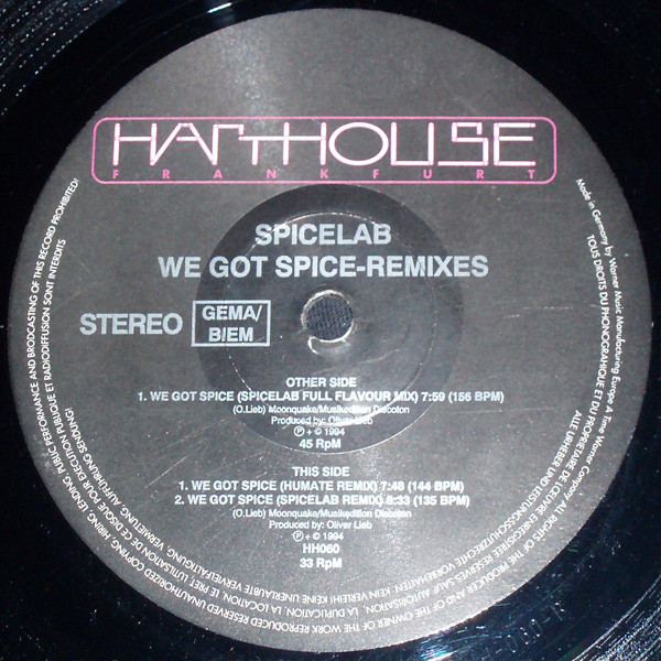 Spicelab - We Got Spice - Remixes | Harthouse (HH060)
