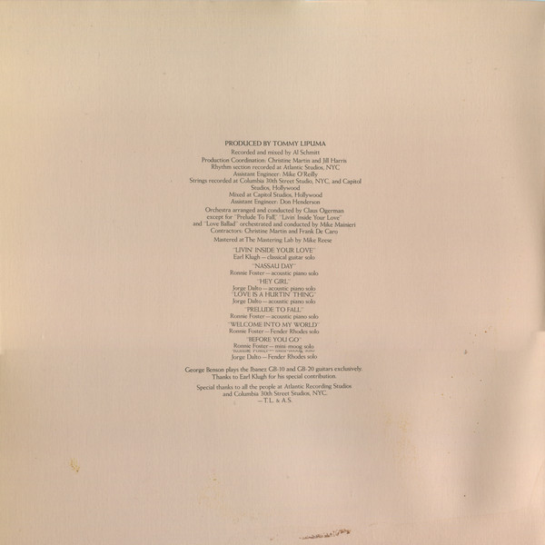 George Benson - Livin' Inside Your Love | Warner Bros. Records (2 BSK 3277) - 2