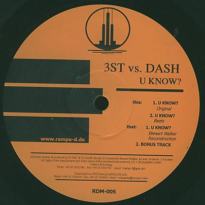 3ST vs. Dash - U Know? | Rampe D (RDM-005)