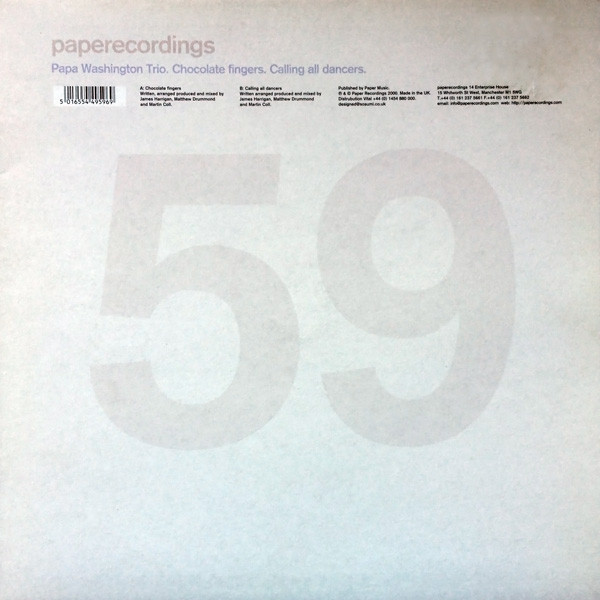 Papa Washington Trio - Chocolate Fingers | Paper Recordings (PAP 059)