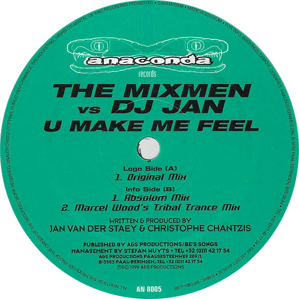 The Mixmen vs DJ Jan - U Make Me Feel | Anaconda (AN 8005) - 2