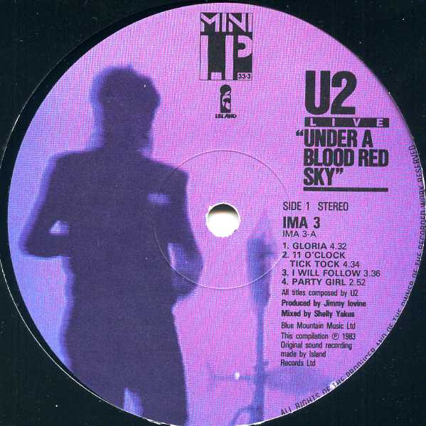U2 - Live "Under A Blood Red Sky" | Island Records (IMA3) - 3