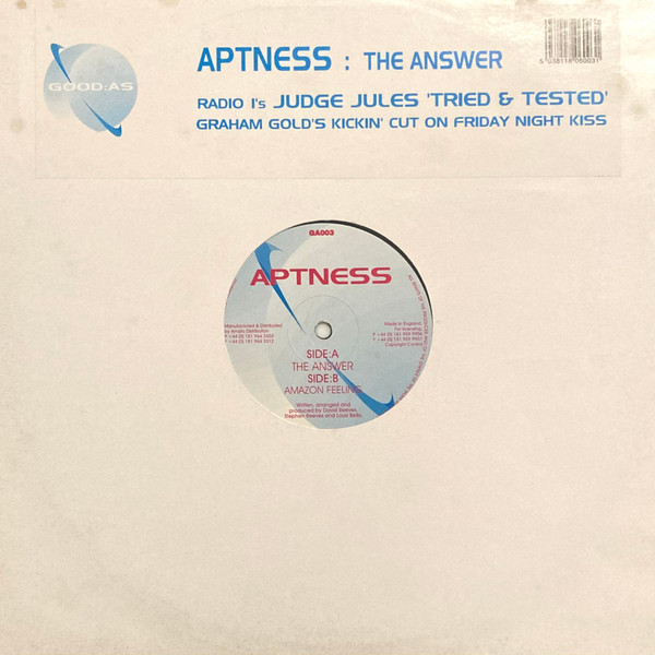 Aptness - The Answer | good:as (GA003) - main