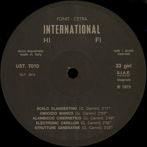 Sandro Brugnolini , Giorgio Carnini - UST 7010 - Beat Drammatico Underground Pop Elettronico | Schema (SCEB954LP) - 4