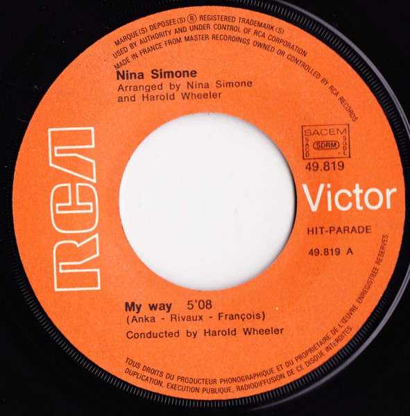 Nina Simone - My Way = Comme D'habitude | RCA Victor (49 819) - 3 Nina Simone - My Way = Comme D'habitude | RCA Victor (49 819) - 3