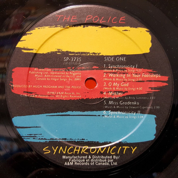 The Police - Synchronicity | A&M Records (SP-3735) - 3