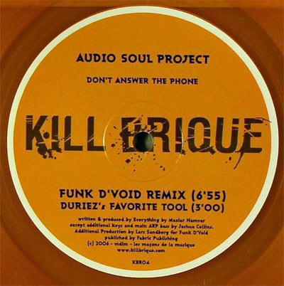 Audio Soul Project - Don't Answer The Phone | Kill Brique (KBR04) - 2