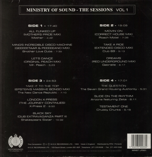 Tony Humphries - Ministry Of Sound (The Sessions Volume One) | Ministry Of Sound (MINST LP001) - 2
