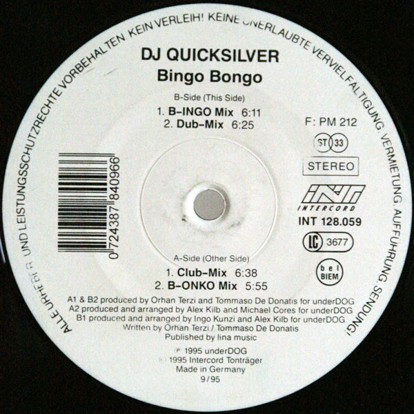 DJ Quicksilver - Bingo Bongo | Maddog (INT 128.059)