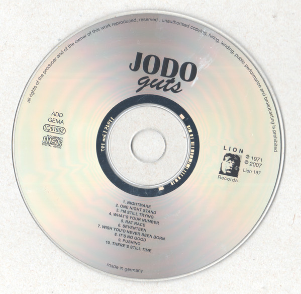 Jodo - Guts | Lion Records (LION 197) - 2
