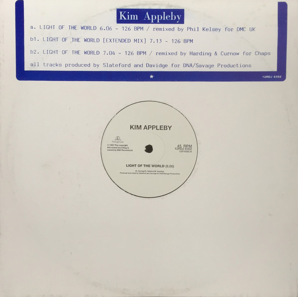Kim Appleby - Light Of The World | Parlophone (12RDJ 6352)