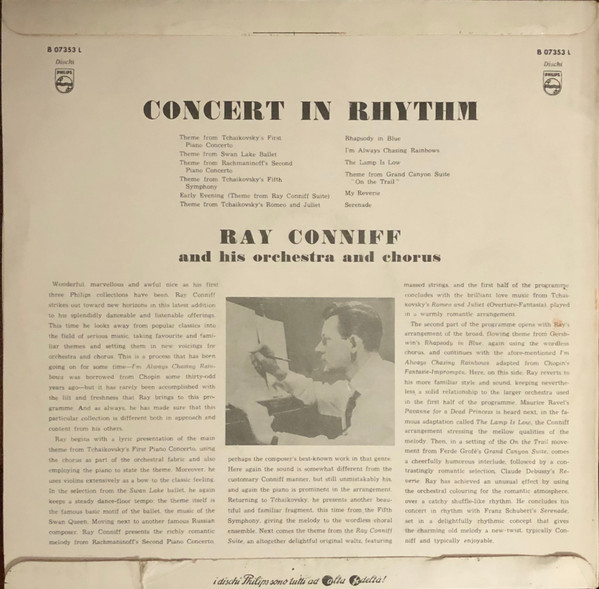 Ray Conniff And His Orchestra & Chorus - Concert In Rhythm | Philips (B 07353 L) - 2 Ray Conniff And His Orchestra & Chorus - Concert In Rhythm | Philips (B 07353 L) - 2