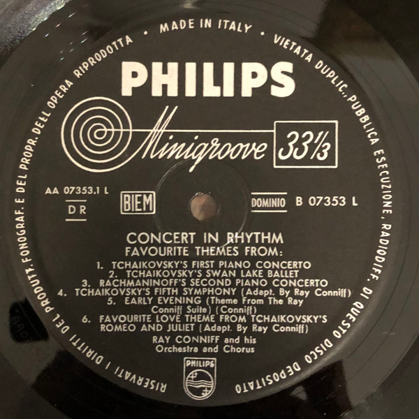 Ray Conniff And His Orchestra & Chorus - Concert In Rhythm | Philips (B 07353 L) - 3 Ray Conniff And His Orchestra & Chorus - Concert In Rhythm | Philips (B 07353 L) - 3