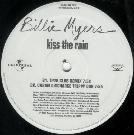 Billie Myers - Kiss The Rain | Universal (UNV 9810) - 4