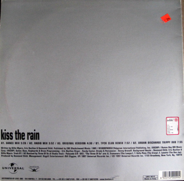 Billie Myers - Kiss The Rain | Universal (UNV 9810) - 2
