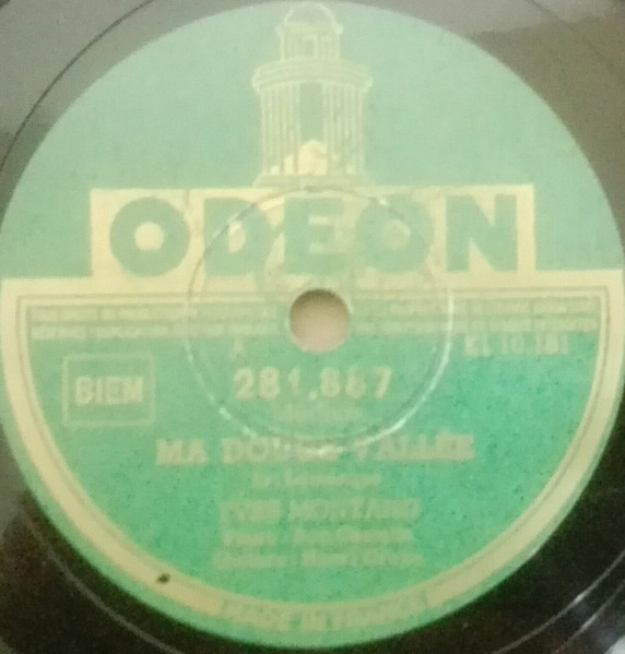 Yves Montand - Je Vais À Pied / Ma Douce Vallée | Odeon (281.887) - 2