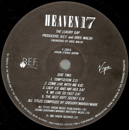 Heaven 17 - The Luxury Gap | Virgin (V2253) - 4