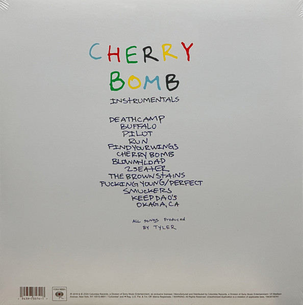 Tyler, The Creator - Cherry Bomb Instrumentals | Columbia (19439735741) - 2