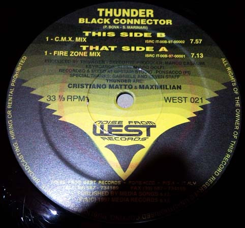Thunder - Black Connector | Noise From West Records (WEST 021)
