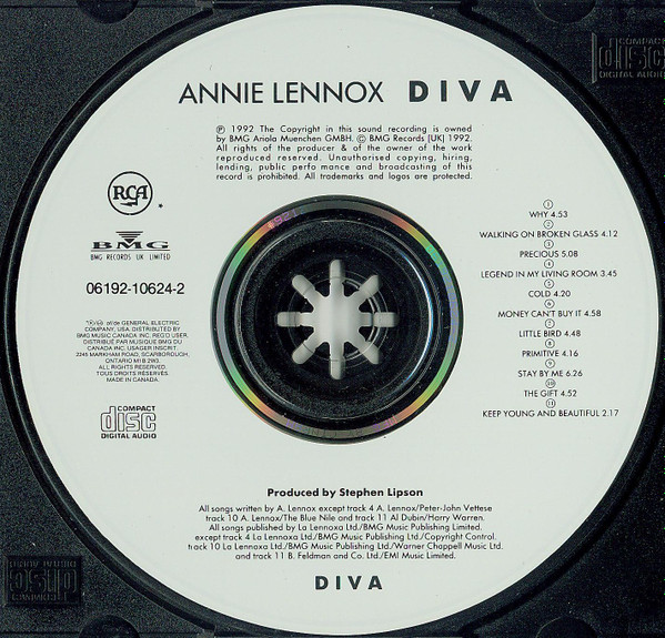 Annie Lennox - Diva | RCA (06192-10624-2) - 3