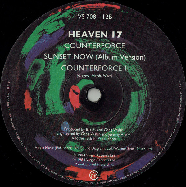 Heaven 17 - Sunset Now | Virgin (VS 708-12) - 4