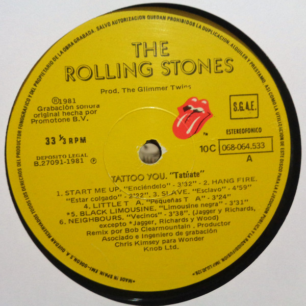 The Rolling Stones - Tattoo You | Rolling Stones Records (10C 068-064.533) - 3