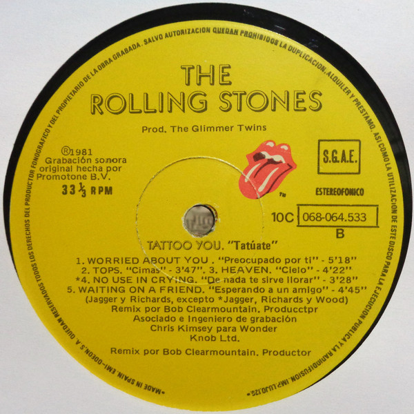 The Rolling Stones - Tattoo You | Rolling Stones Records (10C 068-064.533) - 4
