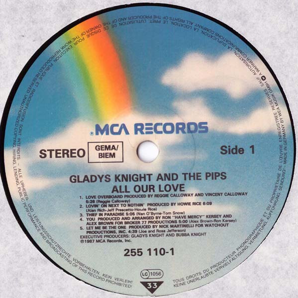 Gladys Knight And The Pips - All Our Love | MCA Records (255 110-1) - 2