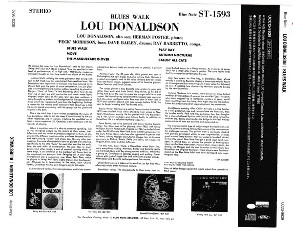 Lou Donaldson - Blues Walk | Blue Note (UCCQ-9639) - 3