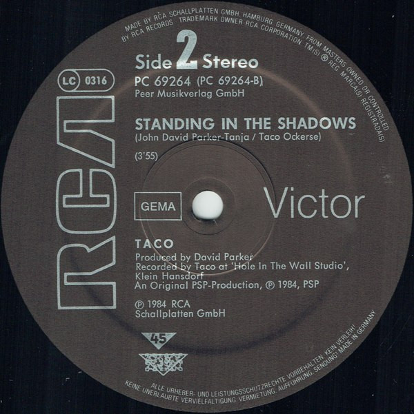 Taco - Under My Tight Skin | RCA Victor (PC 69264) - 3