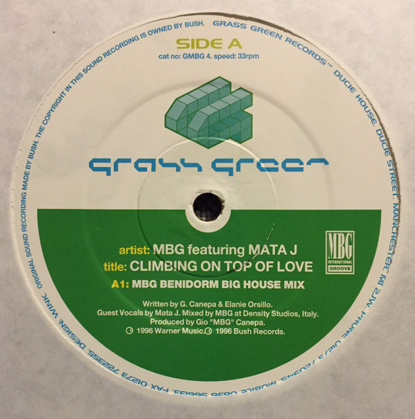 MBG - Climbing On Top Of Love | Grass Green Records (GMBG4)
