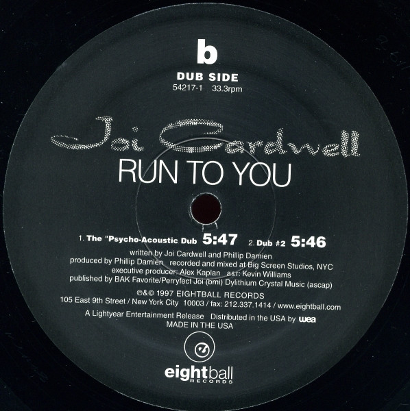 Joi Cardwell - Run To You | Eightball Records (54217-1) - 4