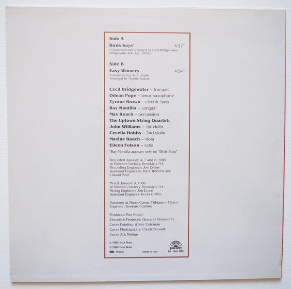 Max Roach Double Quartet - Easy Winners | Soul Note (SN 1109 MIX) - 2