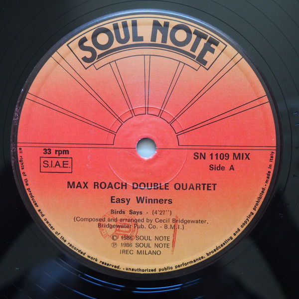 Max Roach Double Quartet - Easy Winners | Soul Note (SN 1109 MIX) - 3