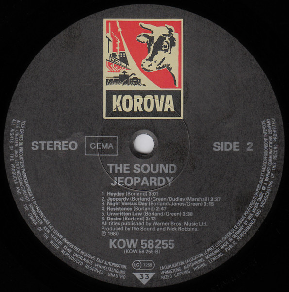 The Sound - Jeopardy | Korova (KOW 58 255) - 4 The Sound - Jeopardy | Korova (KOW 58 255) - 4